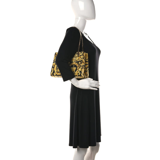 Silk Barocco Print Quilted Virtus Chain Shoulder Bag
