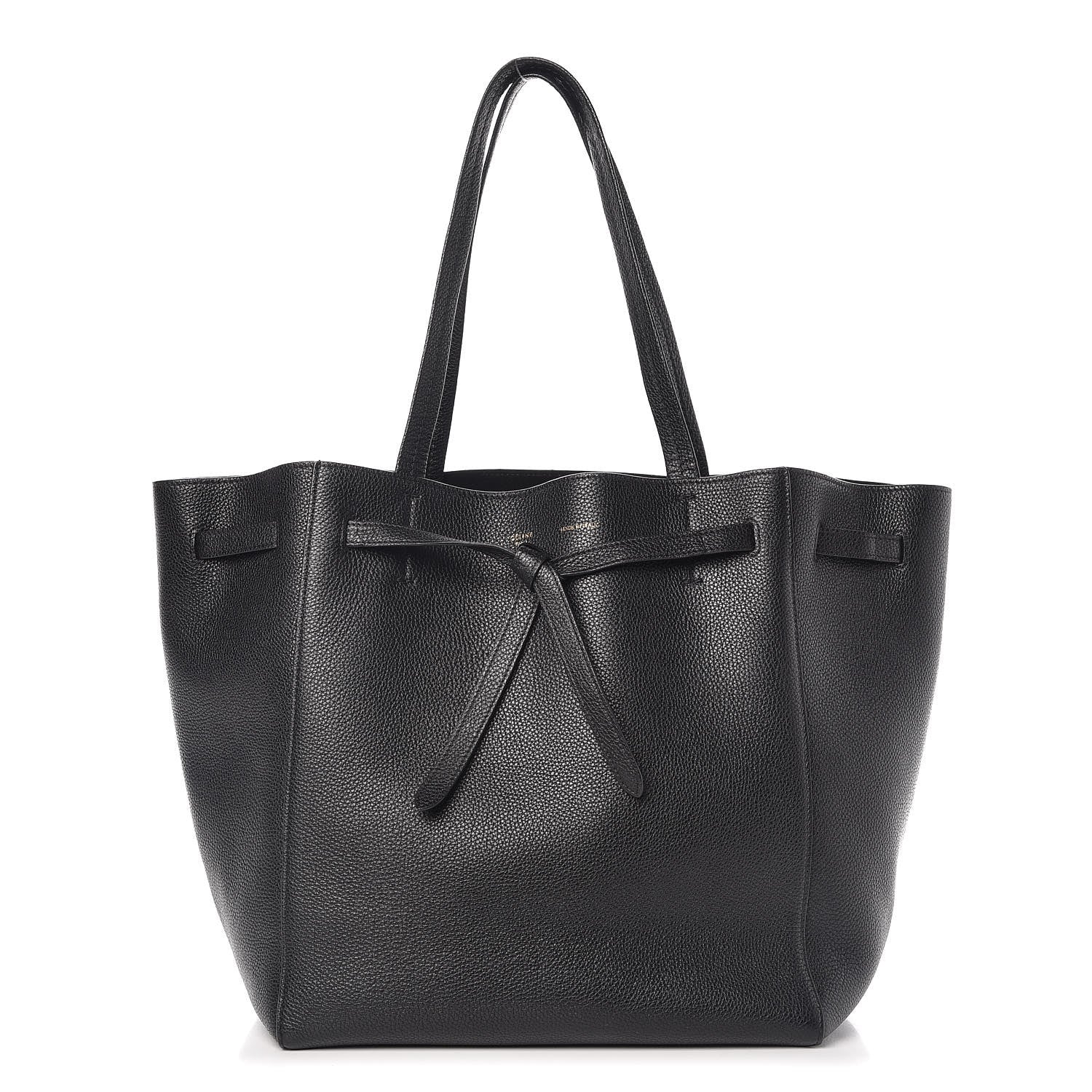 Celine Soft Grained Calfskin Small Belt Cabas Phantom Black 1 of 9