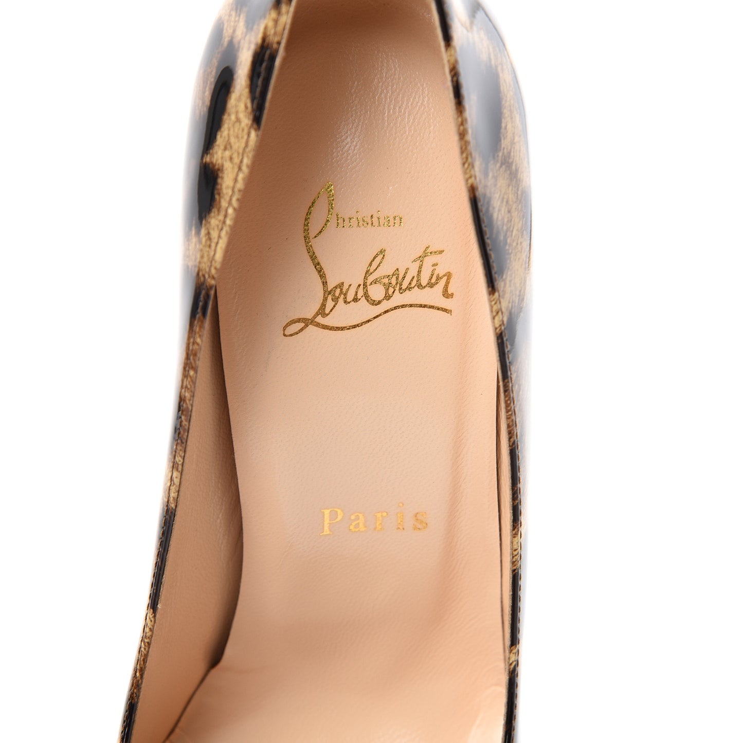 Patent Leopard Dorissima 100 Pumps 37 Brown