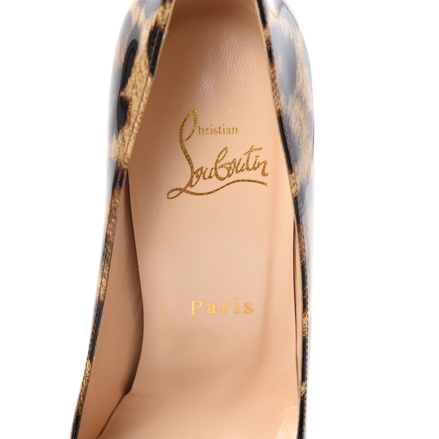 Christian Louboutin Patent Leopard Dorissima 100 Pumps 37 Brown 6 of 12