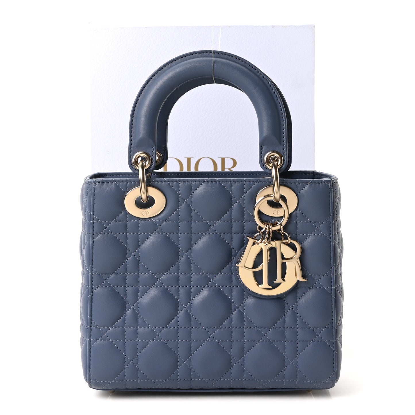 Lambskin Cannage Small My ABCDior Lady Dior Blue