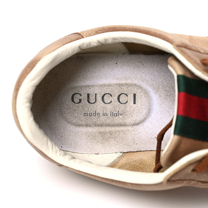 Gucci GG Monogram Suede Web Mens Shift Sneakers 9.5 Beige Brown 9 of 11