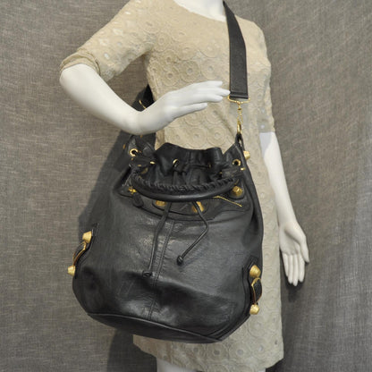 Balenciaga Agneau Giant Pompon Black 2 of 12