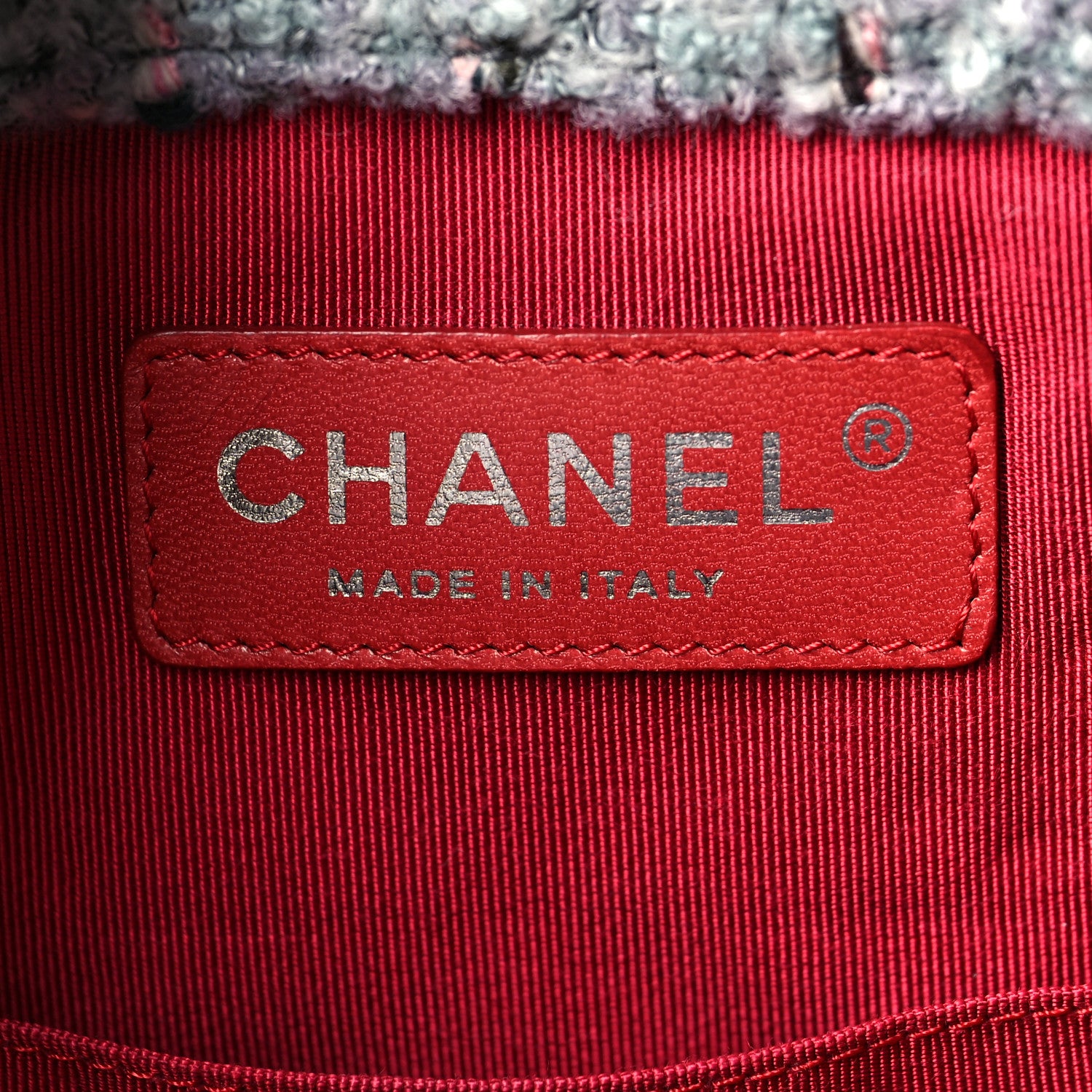 Chanel Tweed Calfskin Quilted Gabrielle Backpack Grey 6 of 9
