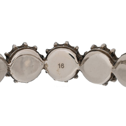 Gucci Metal Crystal Feline Cuff 16 Aged Silver Pink 6 of 8