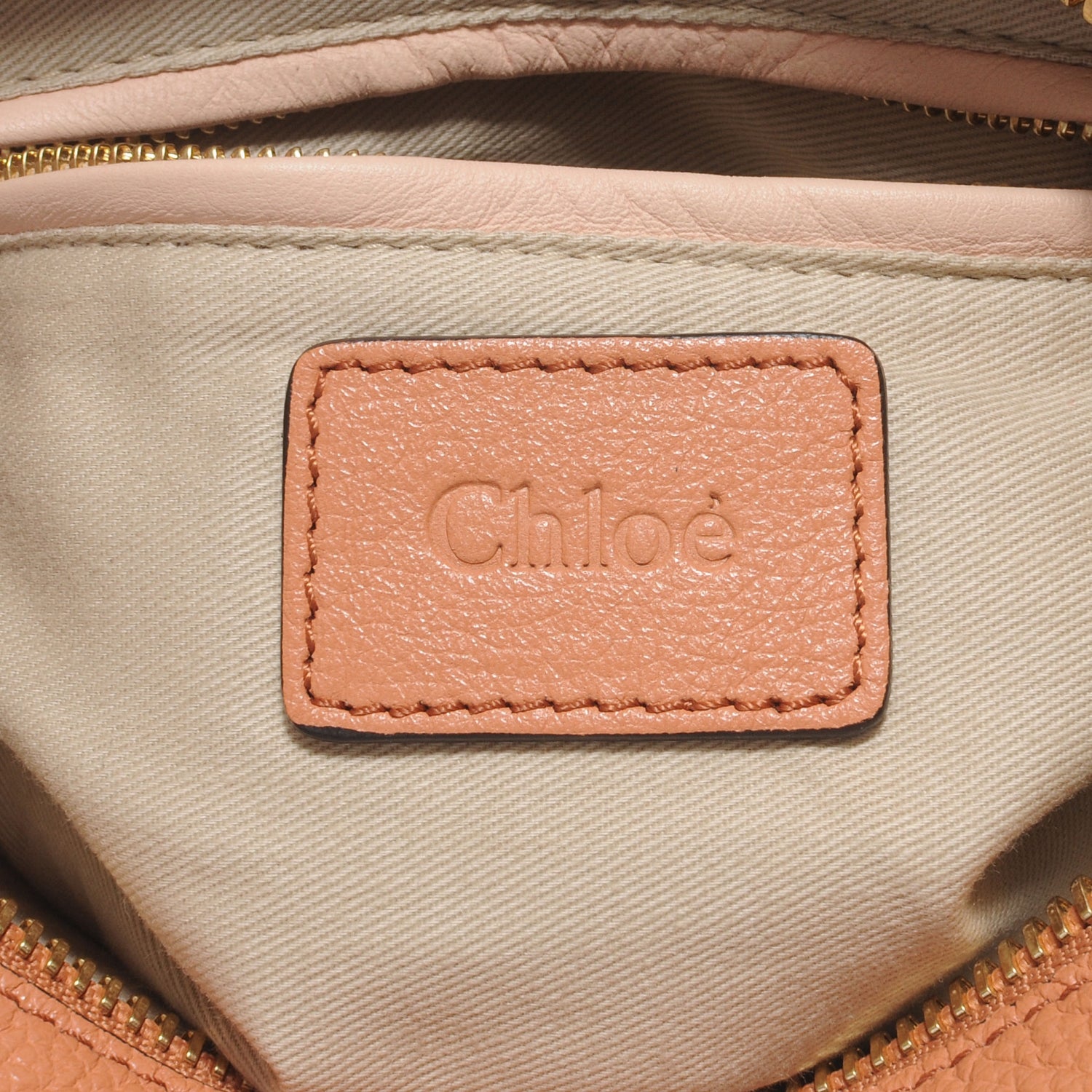 Chloe Leather Small Paraty Tote Salmon 6 of 8