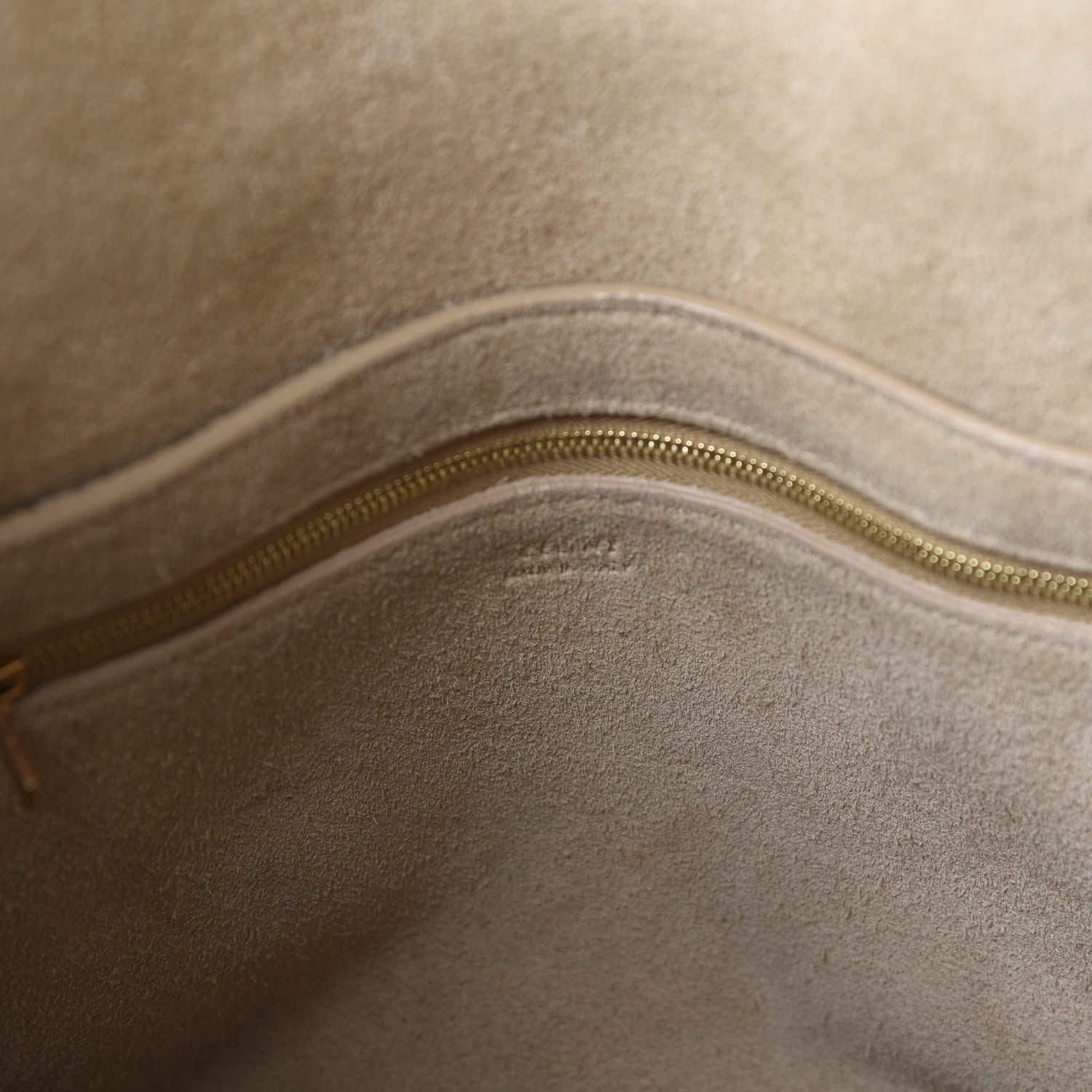 Celine Soft Grained Calfskin Sangle Bucket Bag Dune 7 of 8