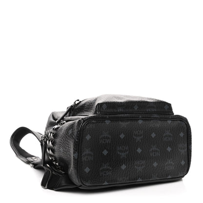 MCM Visetos Small Side Stud Stark Backpack Black 3 of 4