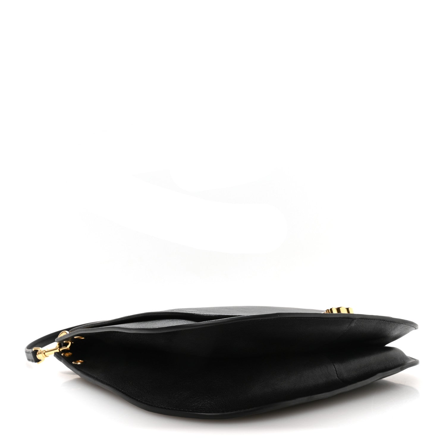 Celine Shiny Lambskin Soft Triomphe Besace Bag Black 4 of 11