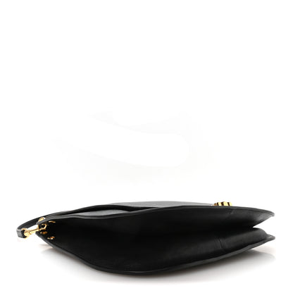 Celine Shiny Lambskin Soft Triomphe Besace Bag Black 4 of 11