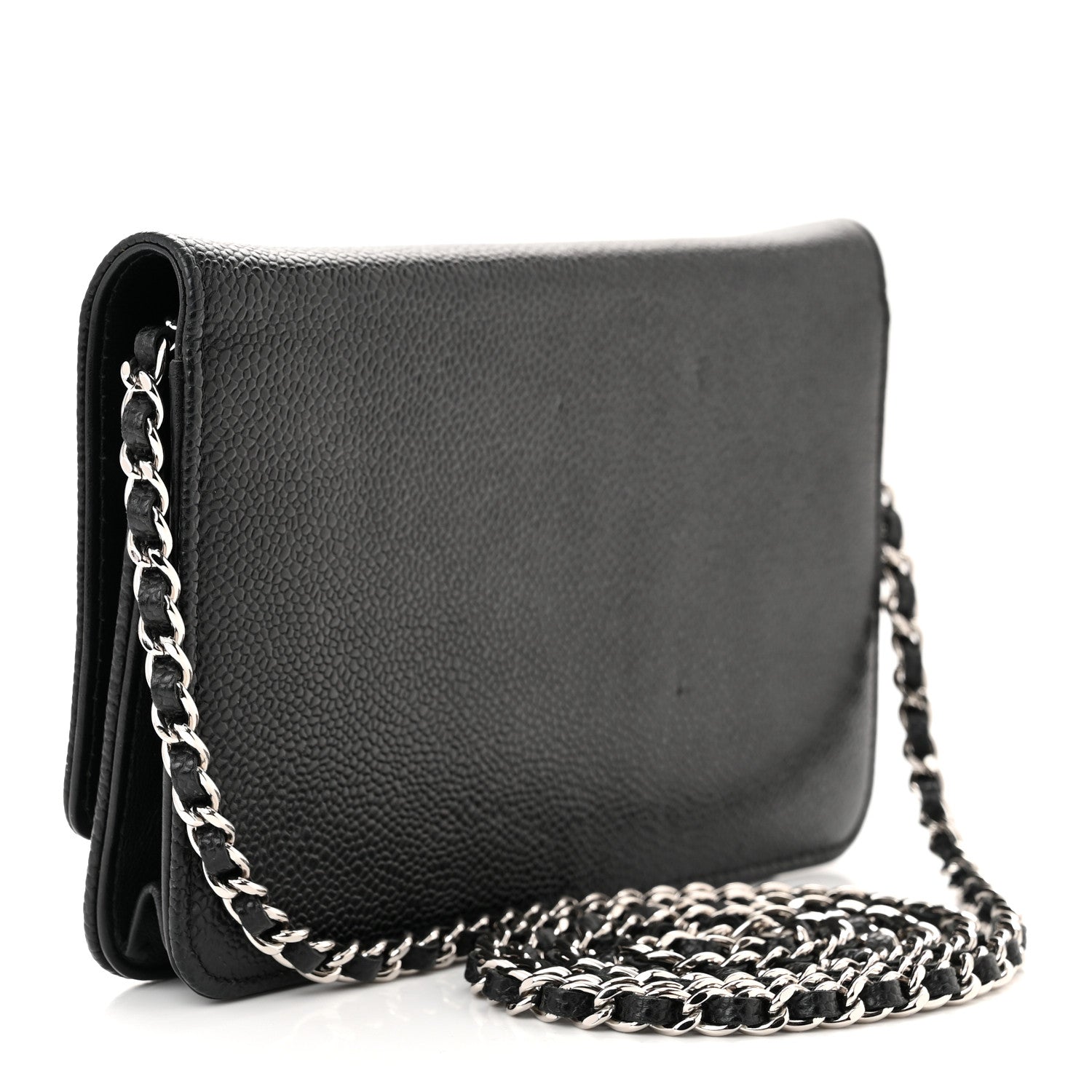Chanel Caviar Timeless CC Wallet on Chain WOC Black 3 of 12