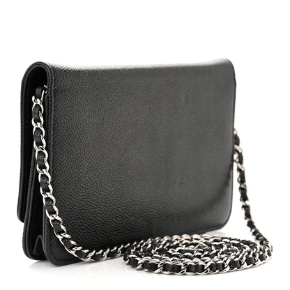 Chanel Caviar Timeless CC Wallet on Chain WOC Black 3 of 12