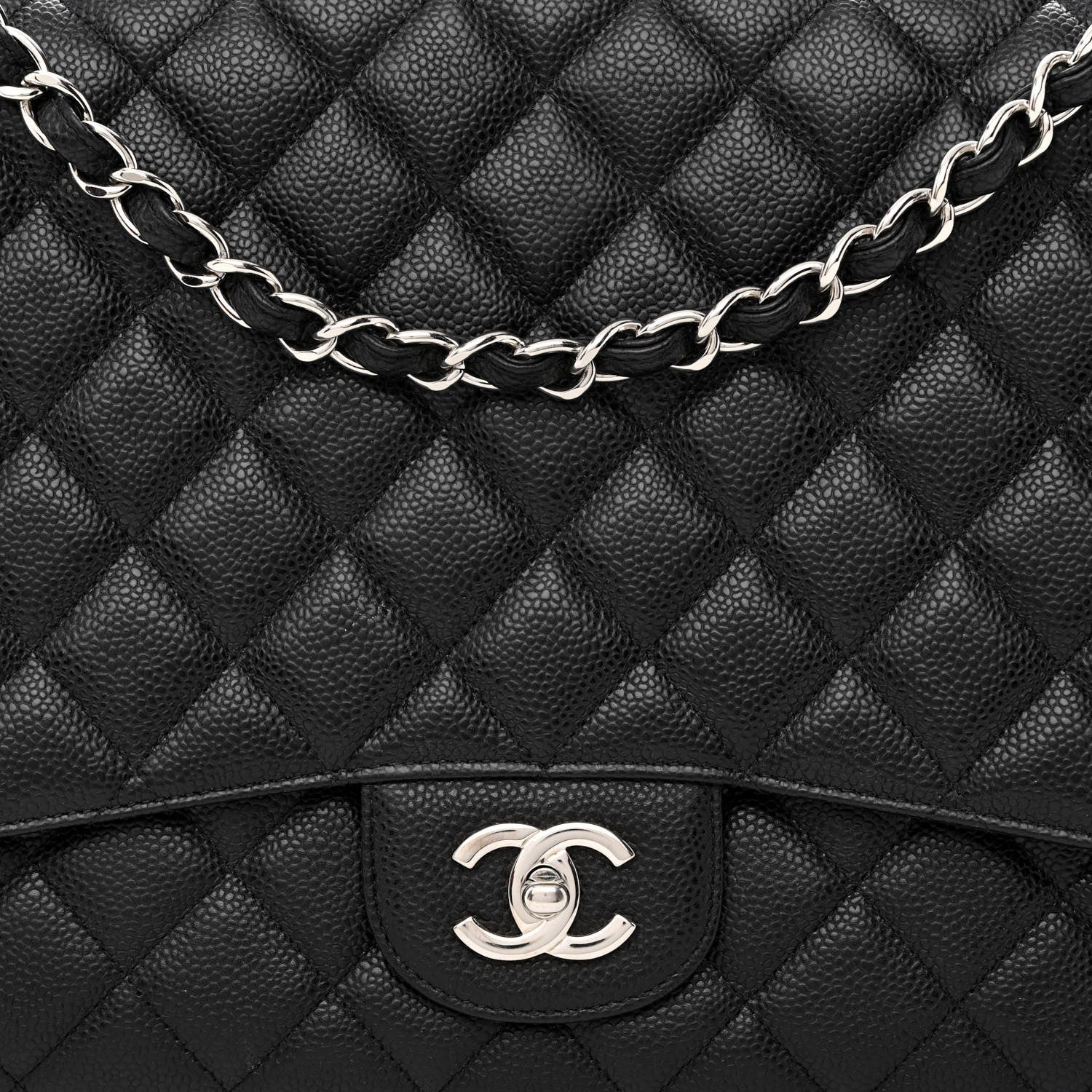 Chanel Caviar Quilted Maxi Single Flap Black 8 of 15