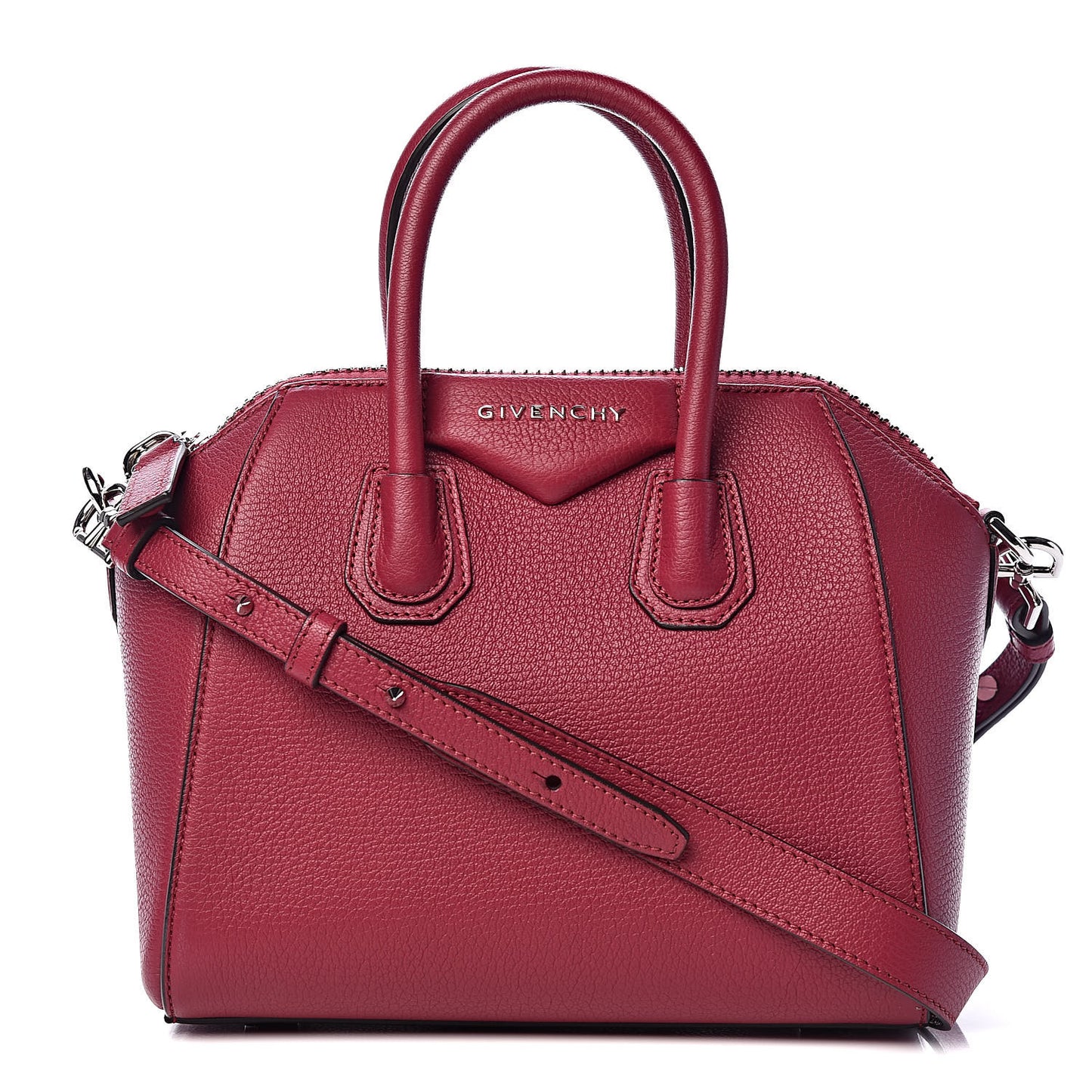 Sugar Goatskin Mini Antigona Fig Pink