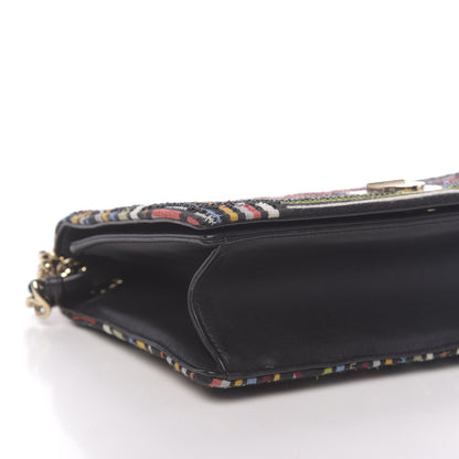 Christian Dior Embroidered Striped Medium Diorama Flap Bag Multicolor 8 of 16