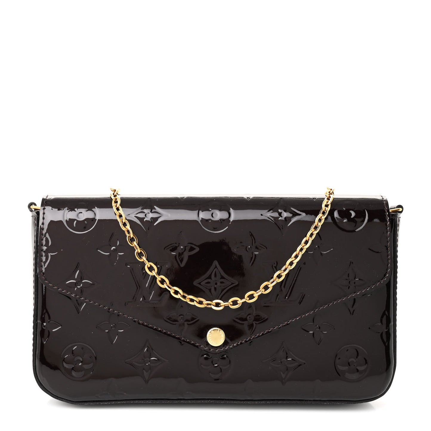 Vernis Pochette Felicie Chain Wallet Amarante