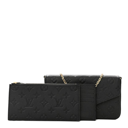 Louis Vuitton Empreinte Pochette Felicie Chain Wallet Black 1 of 11