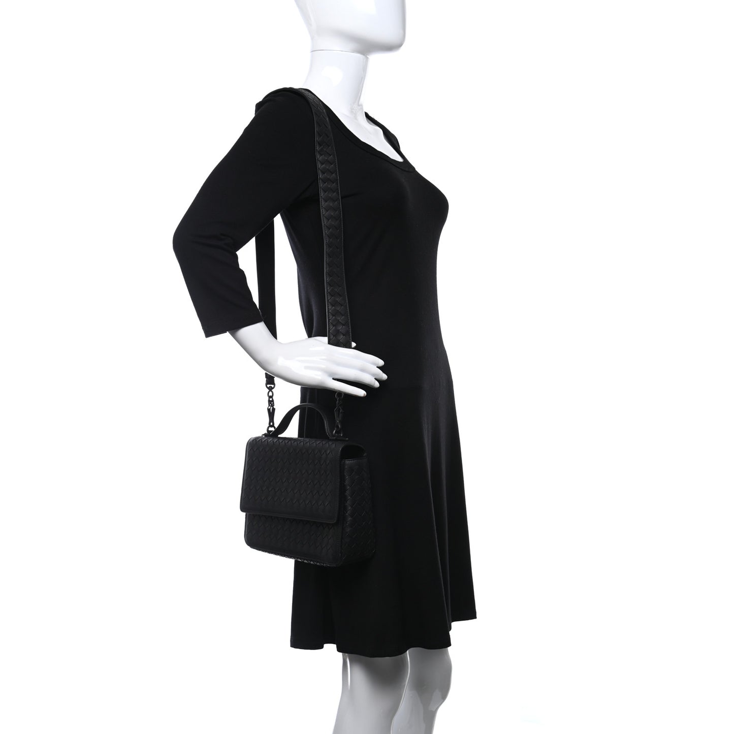 Nappa Intrecciato Alumna Bag Black