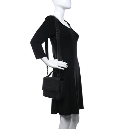 Bottega Veneta Nappa Intrecciato Alumna Bag Black 2 of 10