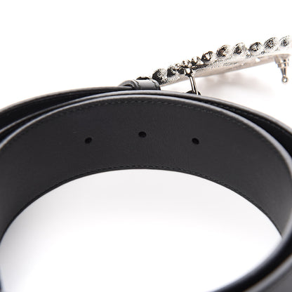 Gucci Calfskin Crystal Double G 40mm Belt 100 40 Black 4 of 7