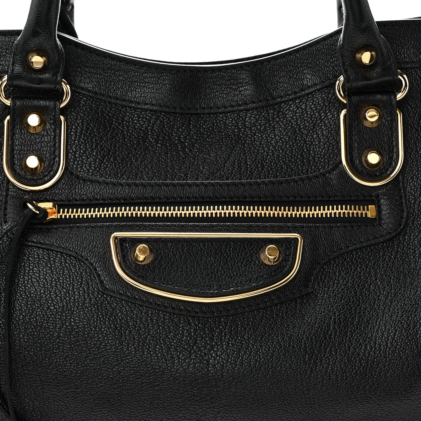 Chevre Gold Metallic Edge Hardware City Black