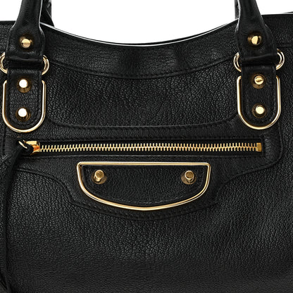 Balenciaga Chevre Gold Metallic Edge Hardware City Black 9 of 11