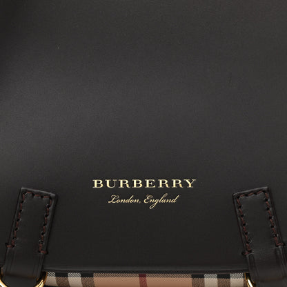 Burberry Haymarket Check Large Bridle Saddle Bag Dark Clove Brown 8 of 10