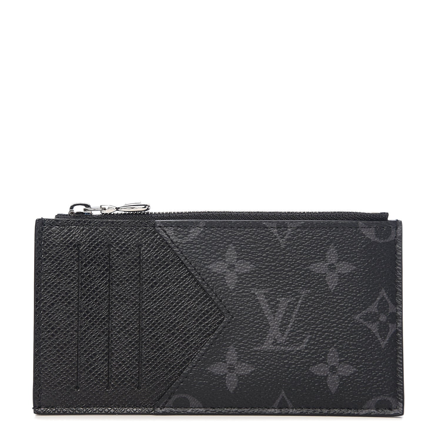 Louis Vuitton Monogram Eclipse Taiga Coin Card Holder 1 of 6