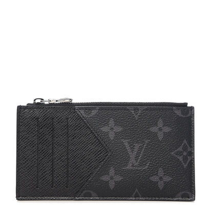 Louis Vuitton Monogram Eclipse Taiga Coin Card Holder 1 of 6