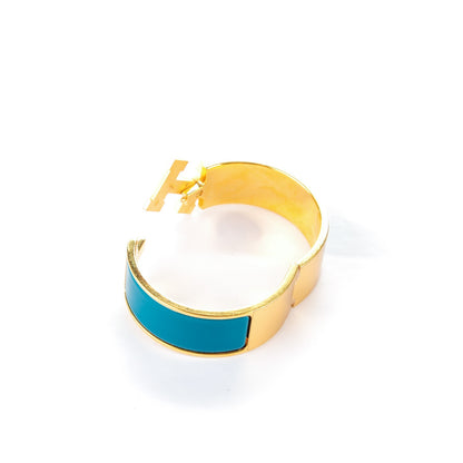 Hermes Enamel Wide Clic Clac H Bracelet PM Bleu Indien 4 of 5