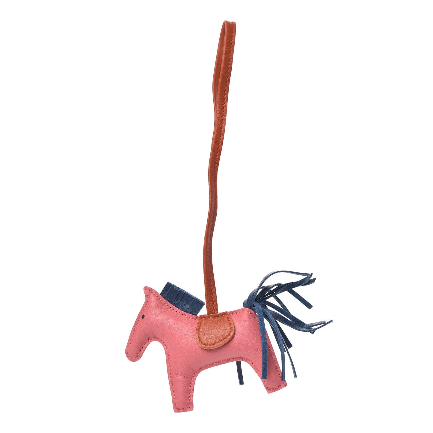 Milo Lambskin Grigri Rodeo Bag Charm PM Rose Azalee Cornaline Bleu De Malte