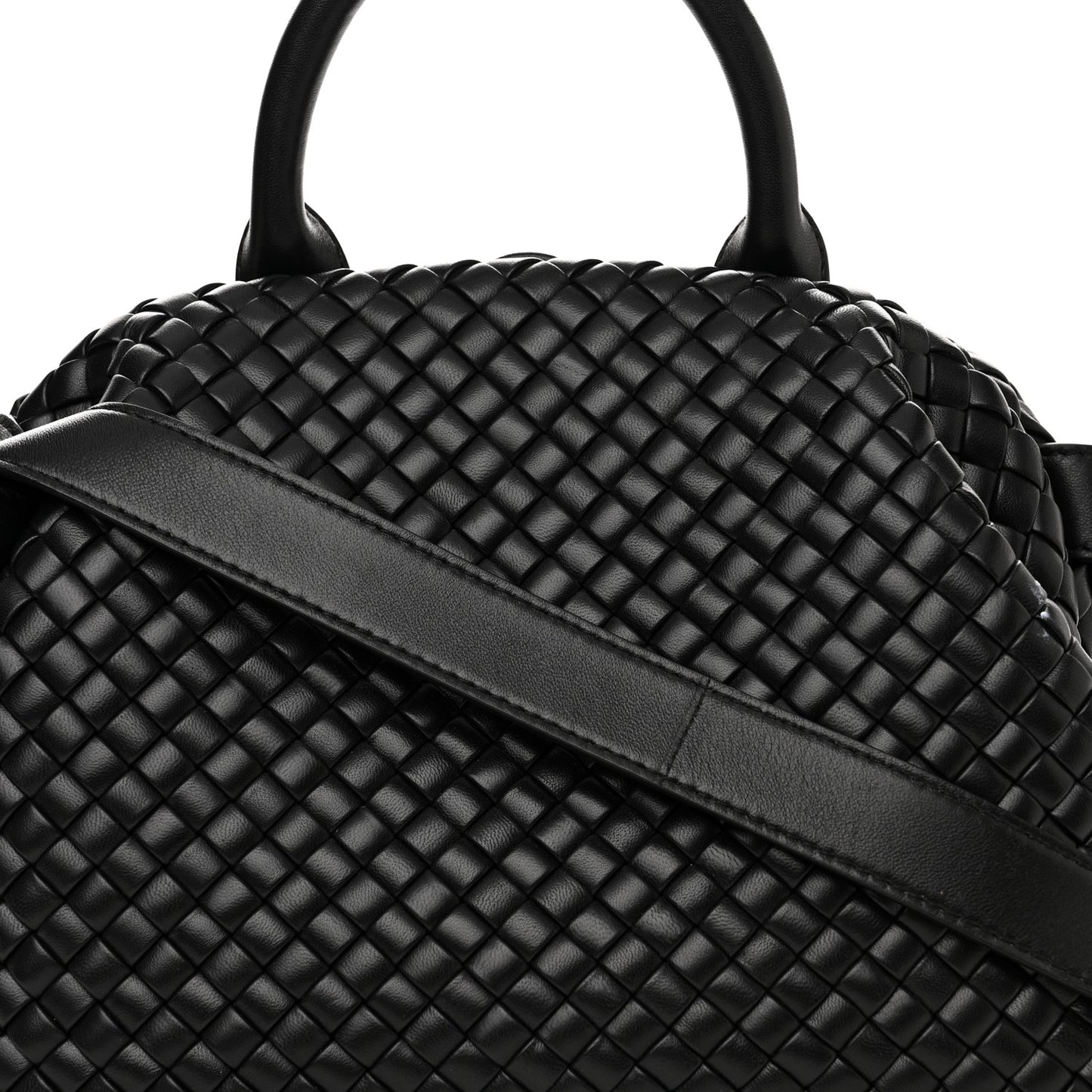 Nappa Intrecciato Medium Padded The Handle Tote Black