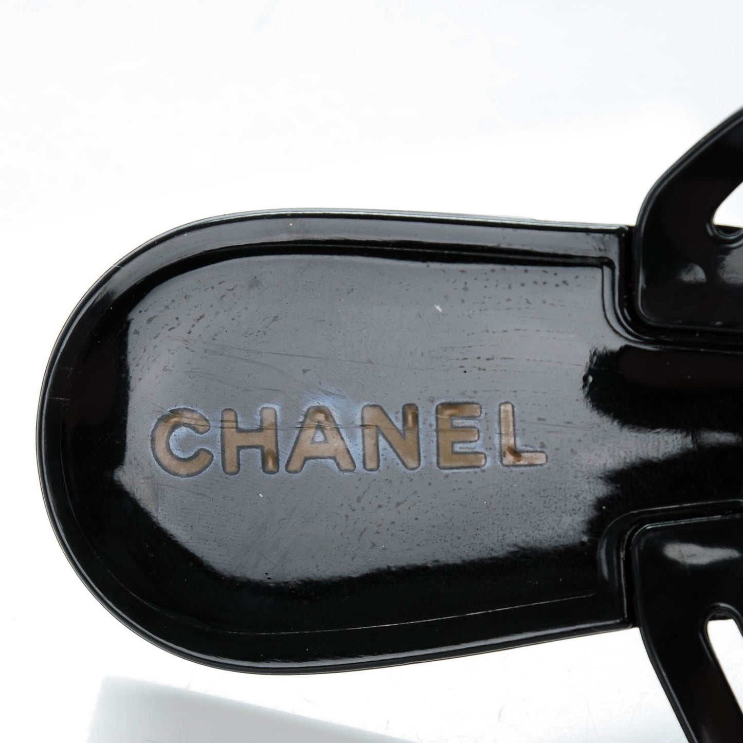 Jelly Camellia Thong Sandals 38 Black Ivory