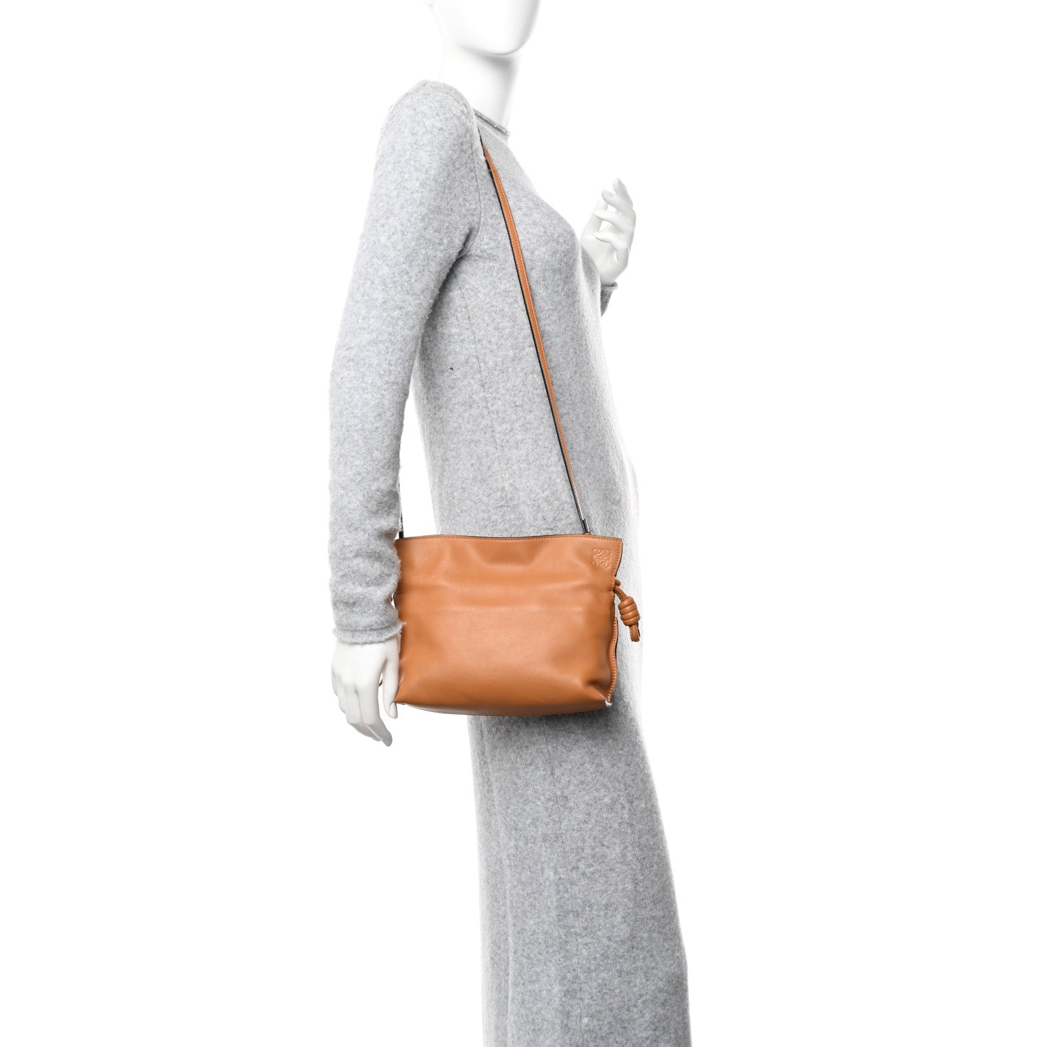 Loewe Calfskin Mini Flamenco Knot Clutch Warm Desert 2 of 9