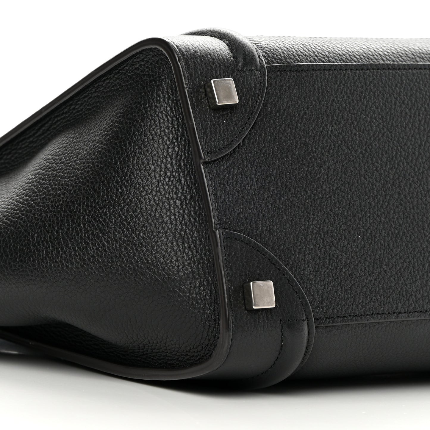 Drummed Calfskin Micro Luggage Black