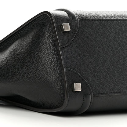 Celine Drummed Calfskin Micro Luggage Black 11 of 14