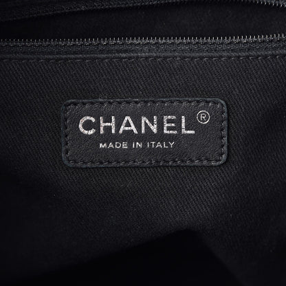 Chanel Caviar Quilted Medium CC Bucket Bag Dark Blue 7 of 9