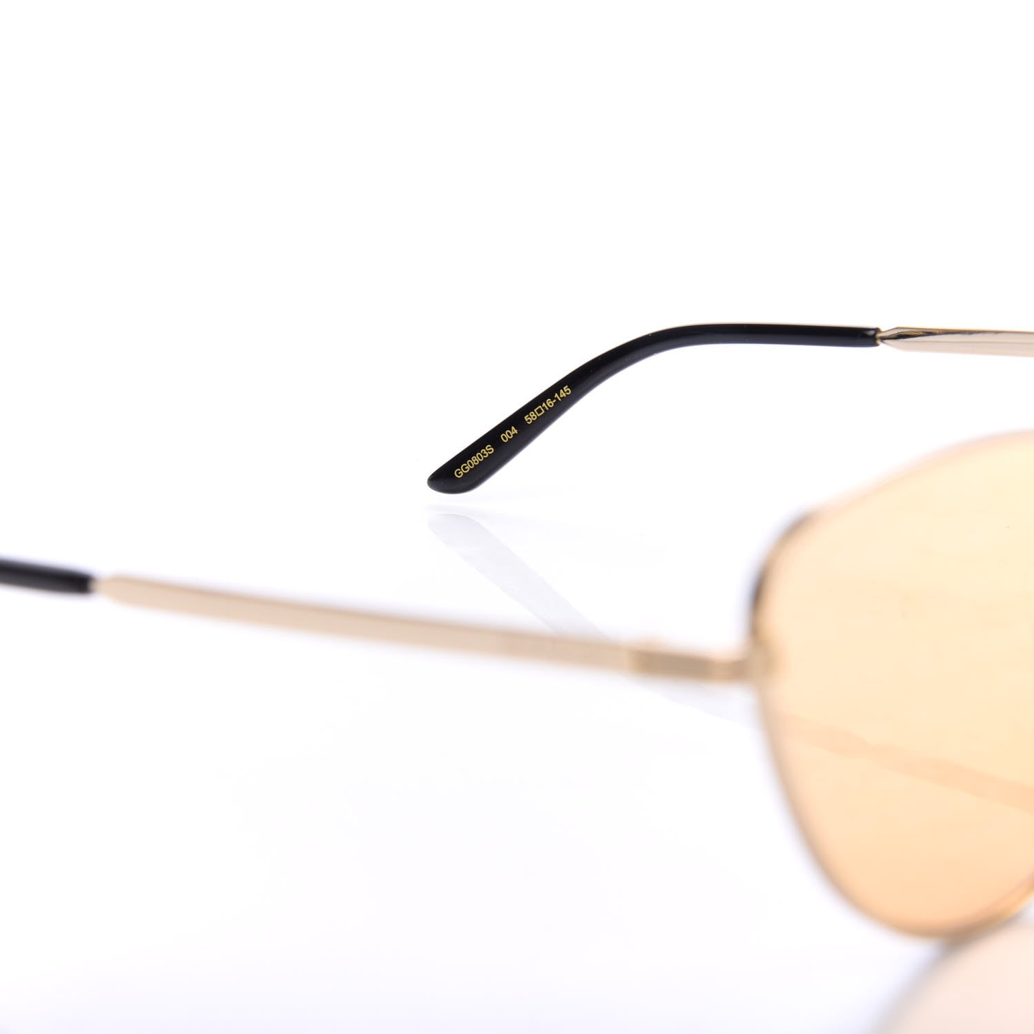 Gucci Cat Eye Logo Sunglasses GG0803S Gold 6 of 7