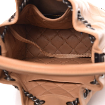 Chanel Calfskin Stitched Medium Urban Luxury Drawstring Backpack Beige 5 of 15