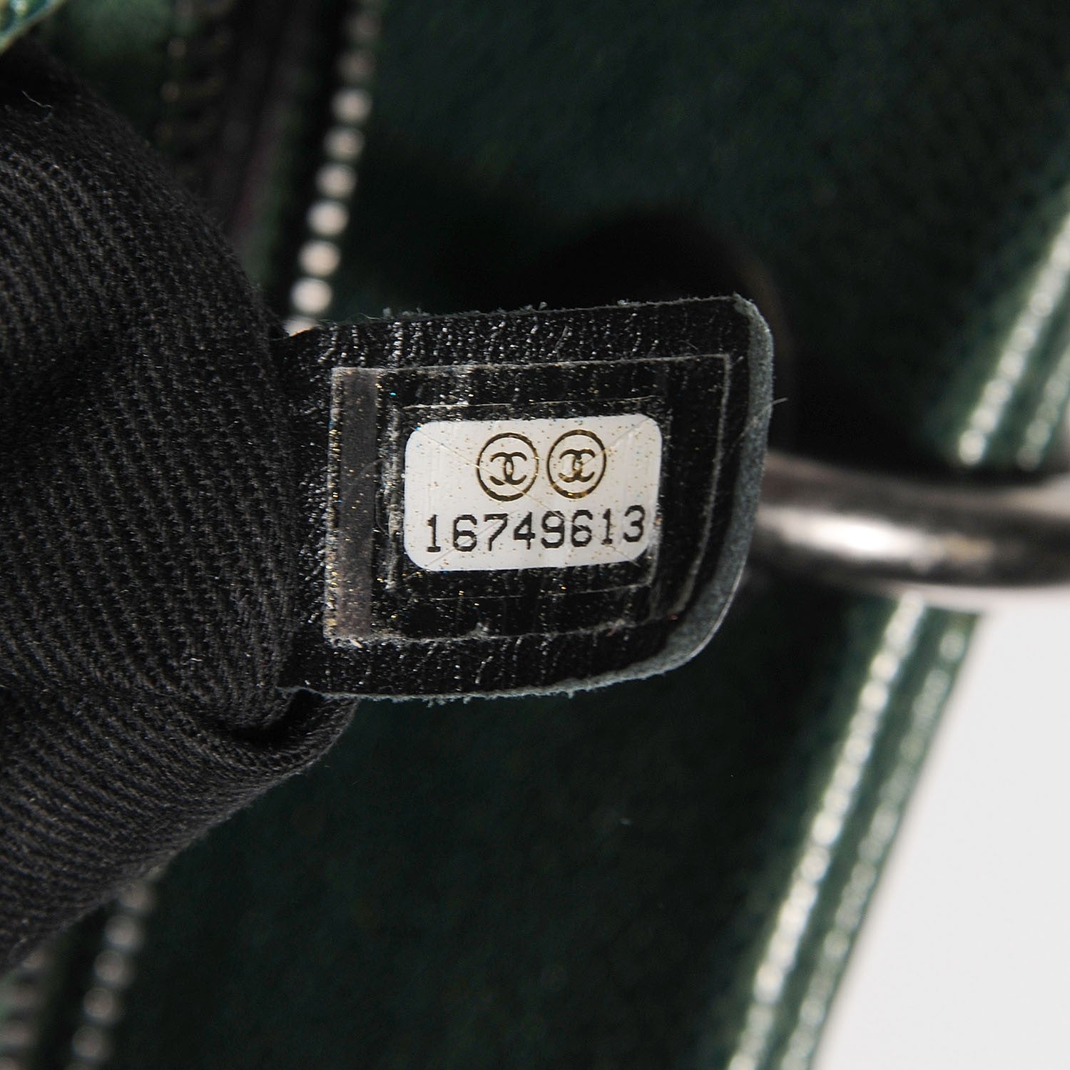 Chanel Iridescent Caviar Quilted Small Chic Tote Green 7 of 7