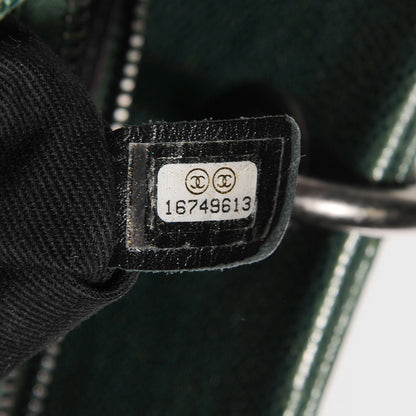 Chanel Iridescent Caviar Quilted Small Chic Tote Green 7 of 7