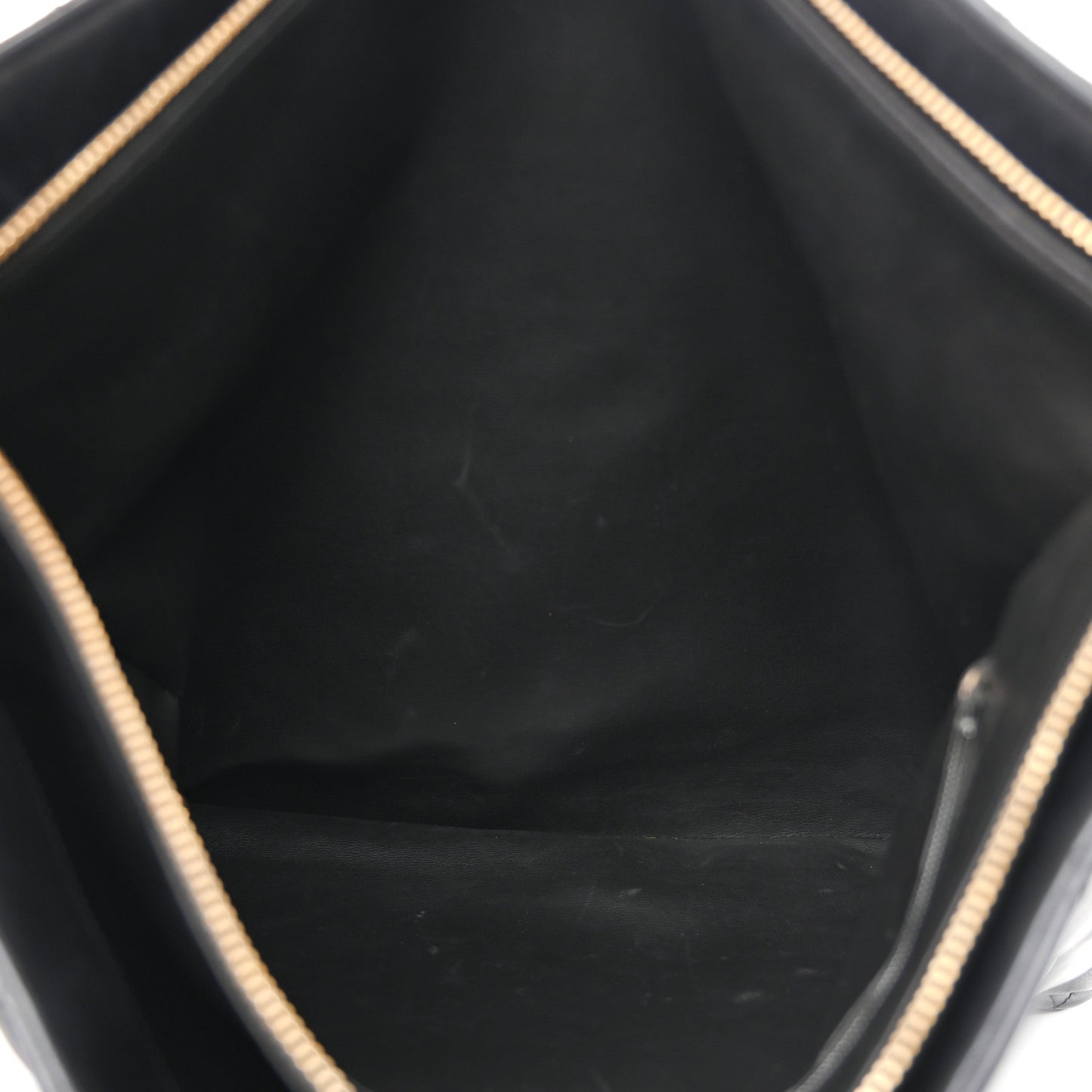 Lambskin Quilted Shopping Tote Black