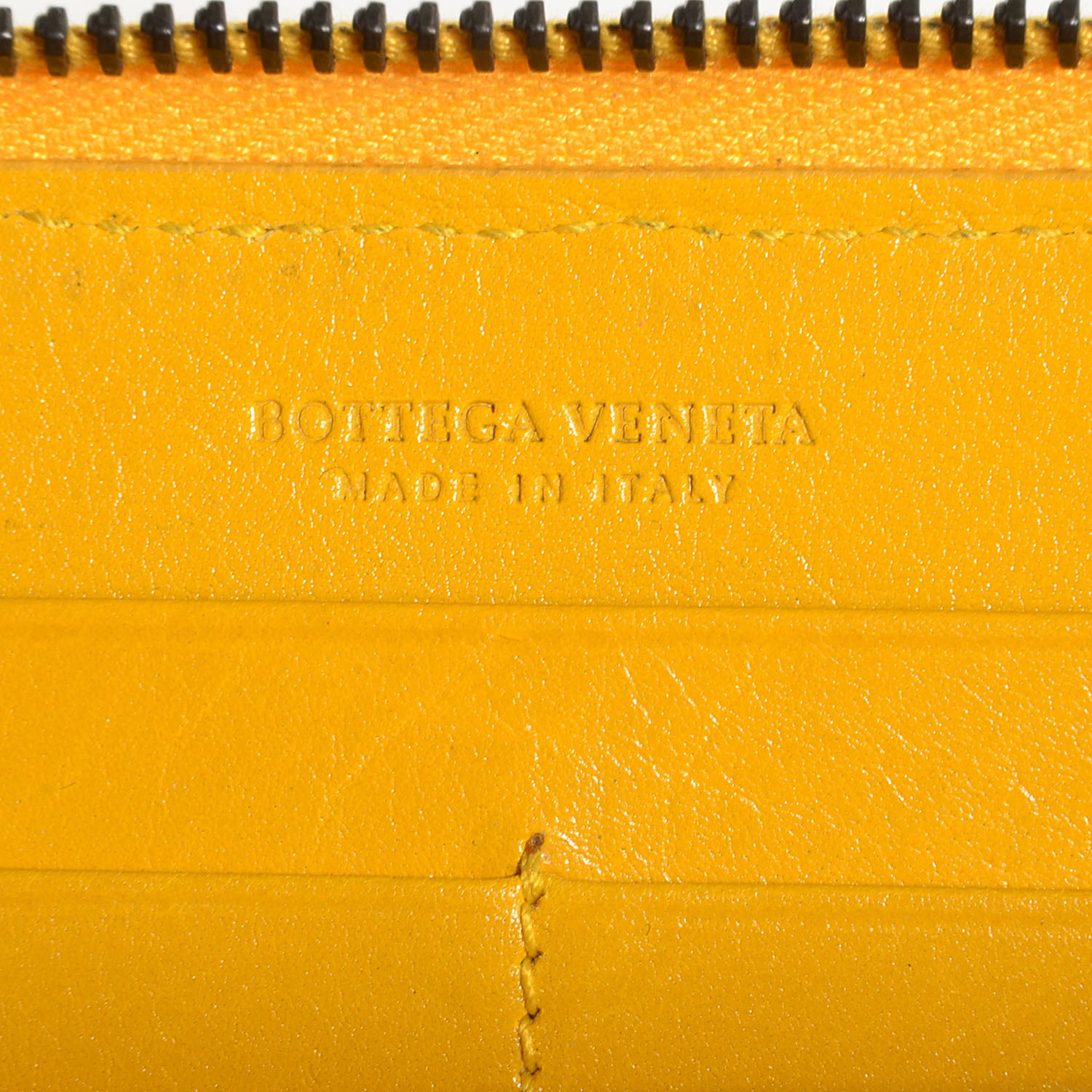 Bottega Veneta Vitellino Lisse Intrecciato Zip Around Wallet Yolk Paille 6 of 8