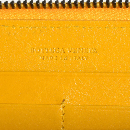 Bottega Veneta Vitellino Lisse Intrecciato Zip Around Wallet Yolk Paille 6 of 8