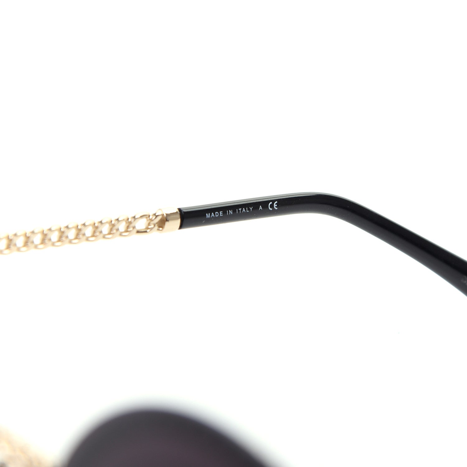 Chanel Round Removable Triple Hanging Chain Sunglasses 4245 Black Gold 6 of 7
