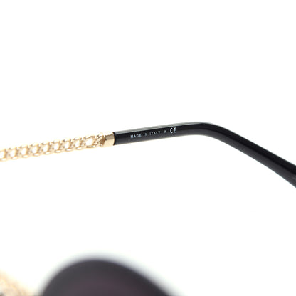 Chanel Round Removable Triple Hanging Chain Sunglasses 4245 Black Gold 6 of 7