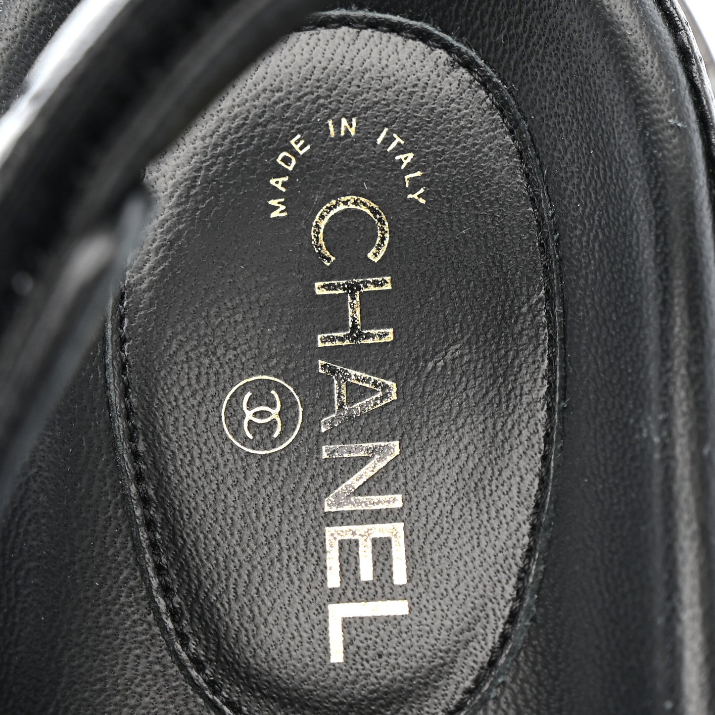 Grained Calfskin Velcro Dad Sandals 36.5 Black