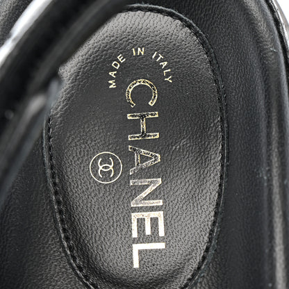 Chanel Grained Calfskin Velcro Dad Sandals 36.5 Black 7 of 10