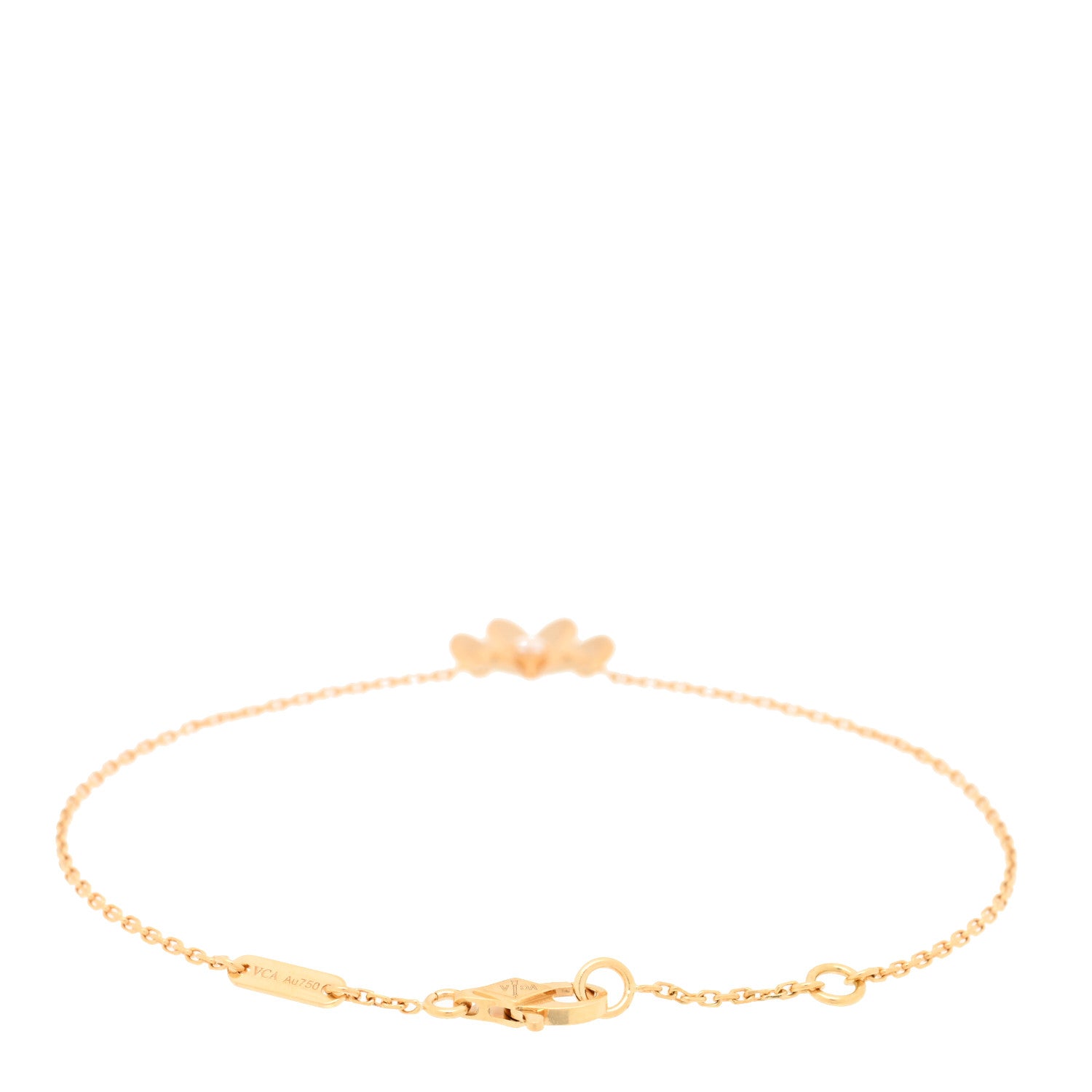 Van Cleef & Arpels 18K Yellow Gold Diamond Mini Frivole Bracelet 2 of 4