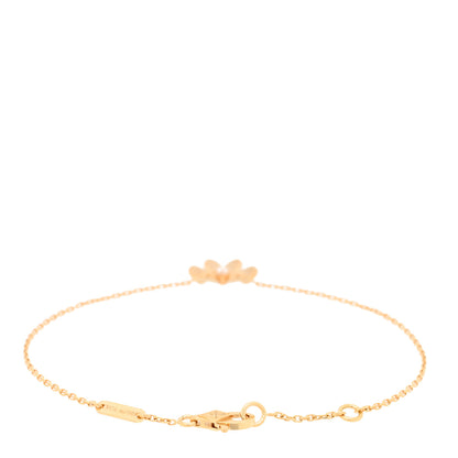 Van Cleef & Arpels 18K Yellow Gold Diamond Mini Frivole Bracelet 2 of 4